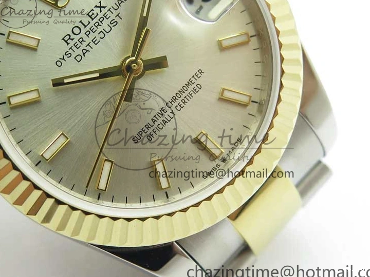 MiroTime 0506 Datejust 31mm 278273 SS YG BP Maker Best Edition Silver Sticks Markers Dial on SS YG Oyster Bracelet QuickDry 2712